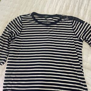 Ralph Lauren Navy and White Striped Tee